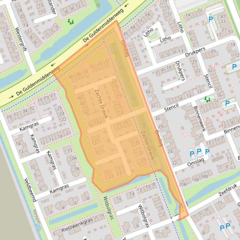 Kaart van postcodegebied 7942NN.