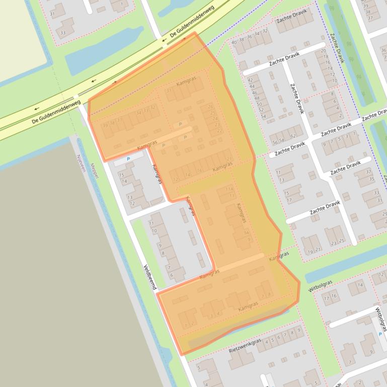 Kaart van postcodegebied 7942NP.