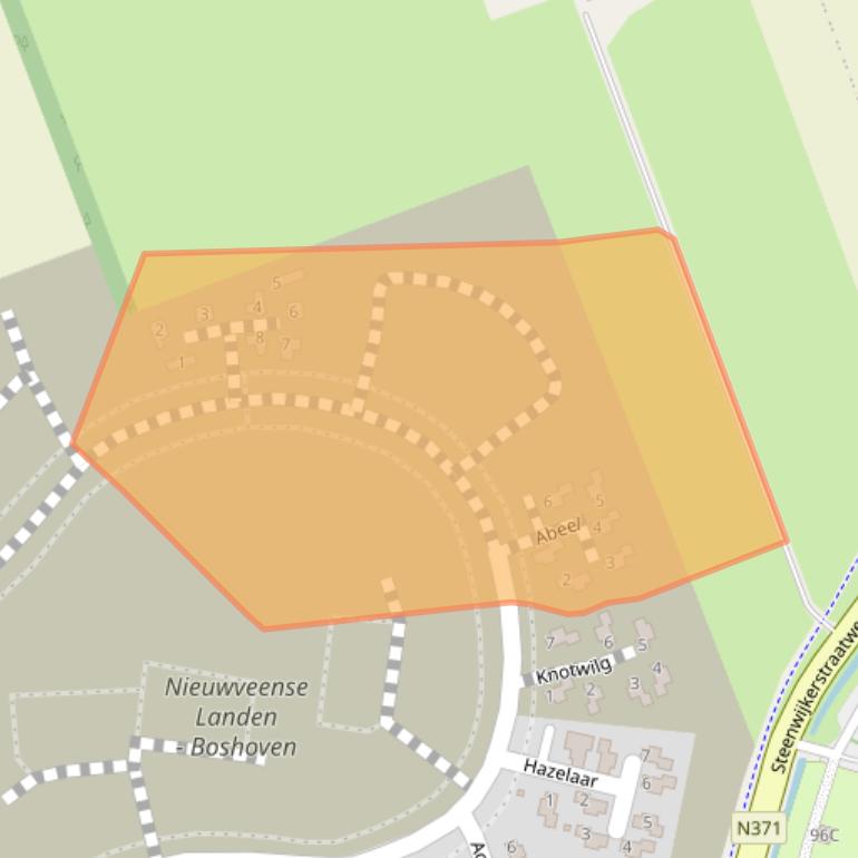 Kaart van postcodegebied 7942PZ.