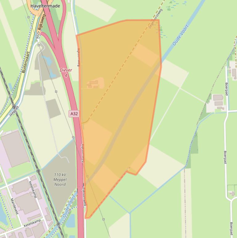 Kaart van postcodegebied 7942RT.