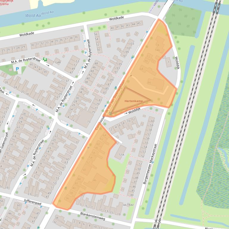Kaart van postcodegebied 7942XJ.