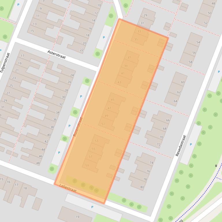 Kaart van postcodegebied 7943AJ.