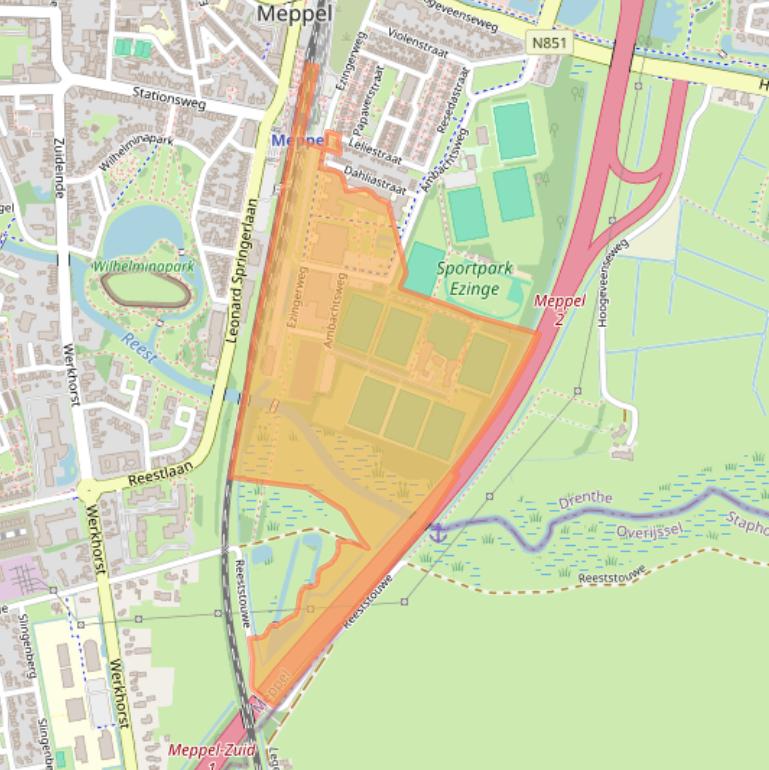 Kaart van postcodegebied 7943AZ.