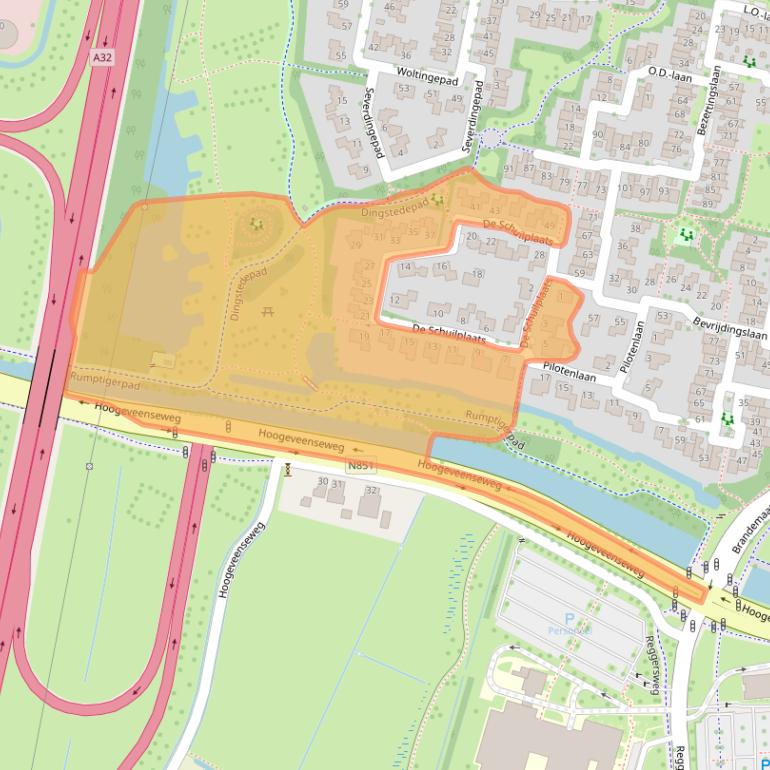 Kaart van postcodegebied 7943CG.