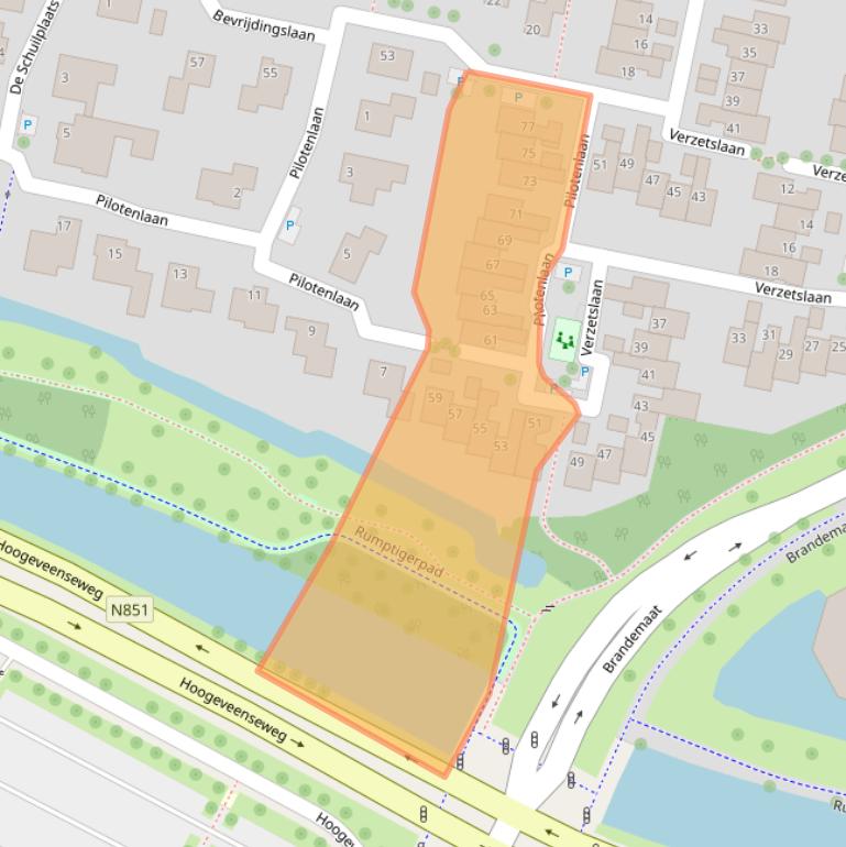 Kaart van postcodegebied 7943CL.