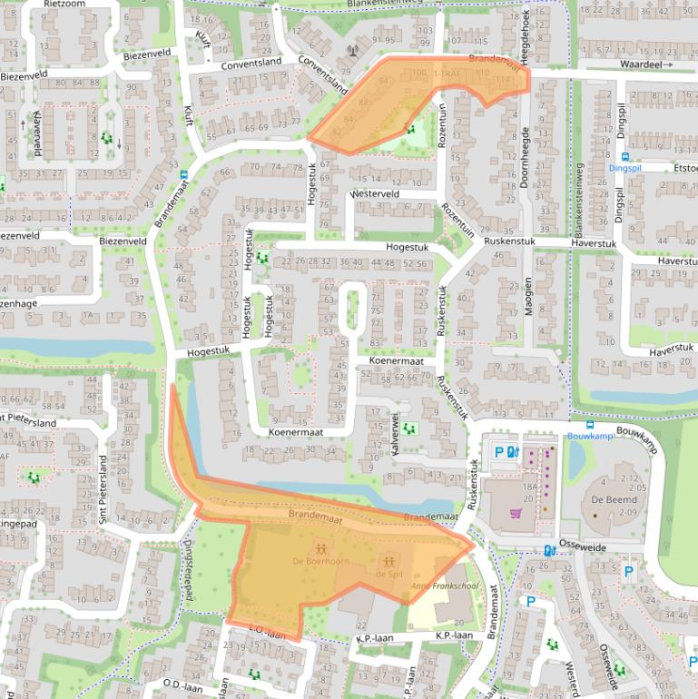 Kaart van postcodegebied 7943EZ.