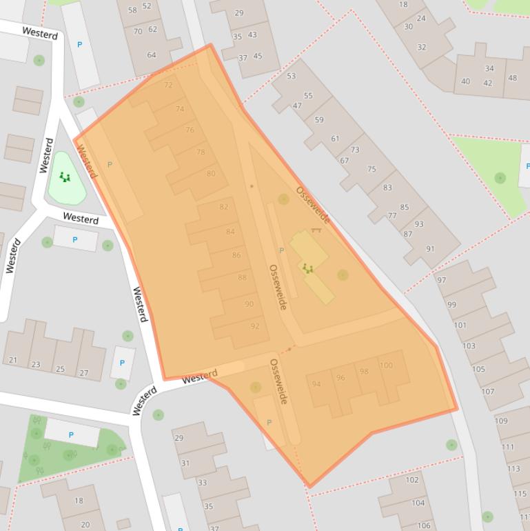 Kaart van postcodegebied 7943GD.