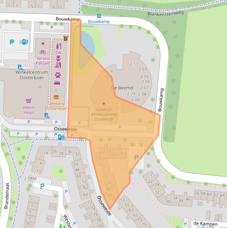 Kaart van postcodegebied 7943GG.