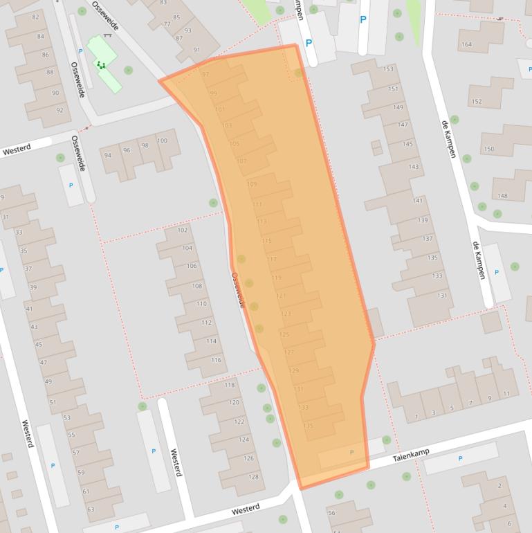 Kaart van postcodegebied 7943GJ.