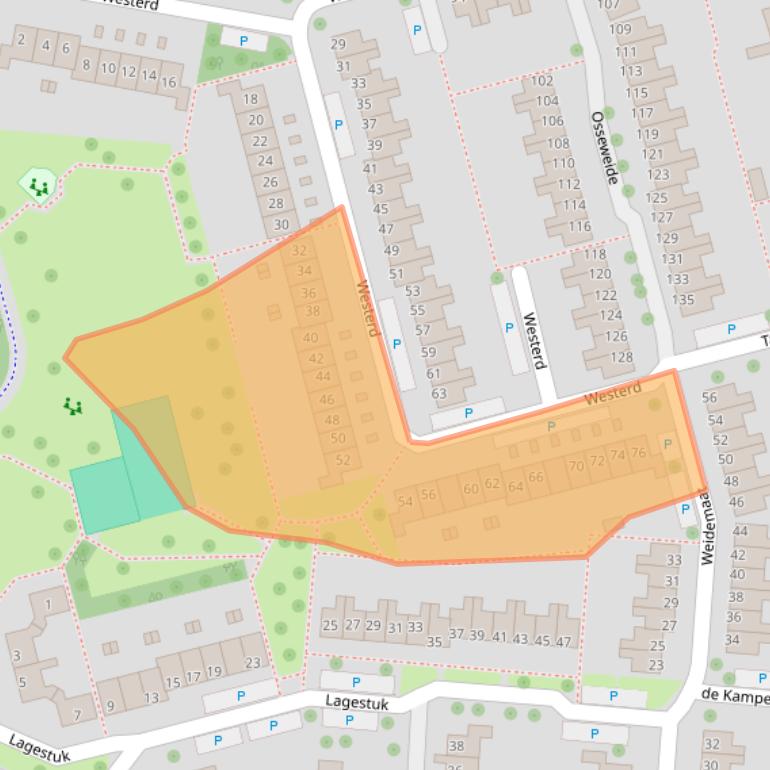 Kaart van postcodegebied 7943GL.