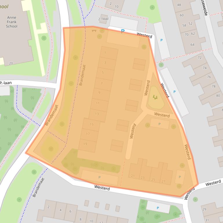 Kaart van postcodegebied 7943GM.