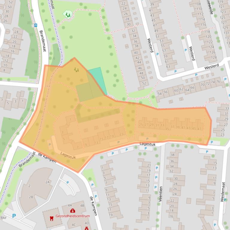 Kaart van postcodegebied 7943GR.