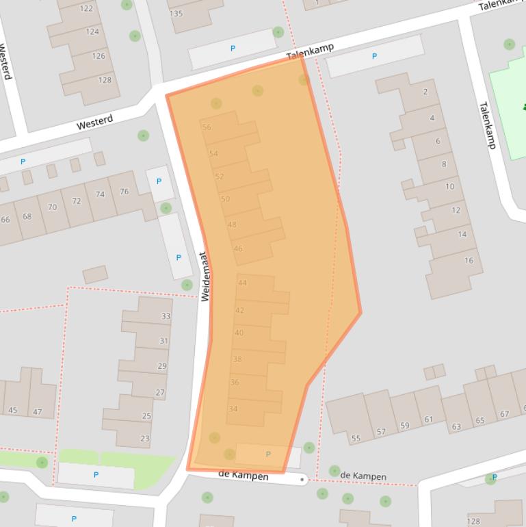 Kaart van postcodegebied 7943GT.