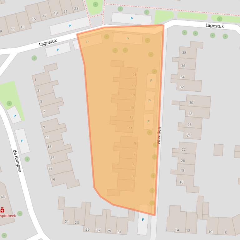 Kaart van postcodegebied 7943GX.