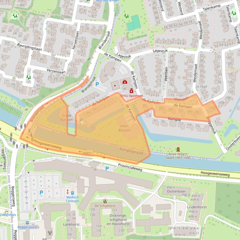 Kaart van postcodegebied 7943HG.