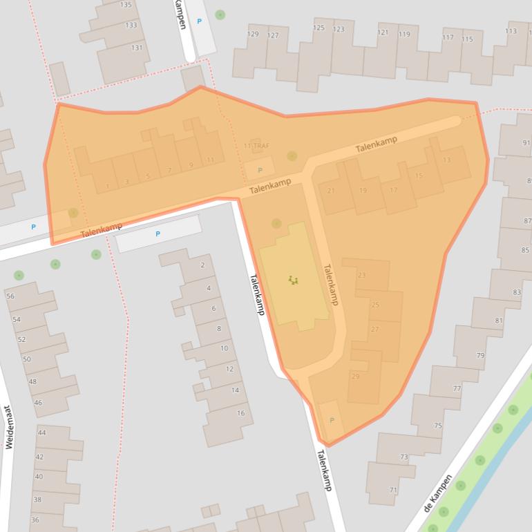 Kaart van postcodegebied 7943HJ.