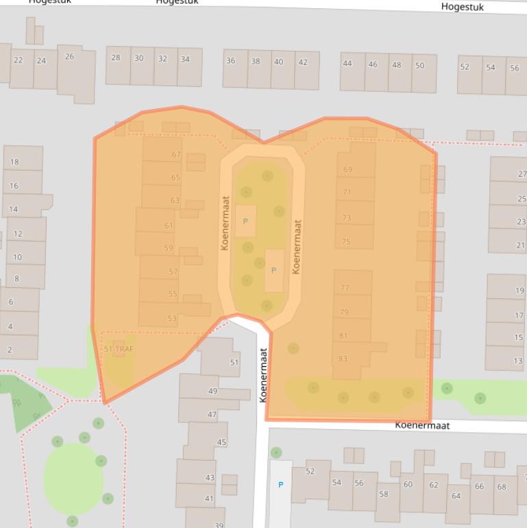 Kaart van postcodegebied 7943JK.