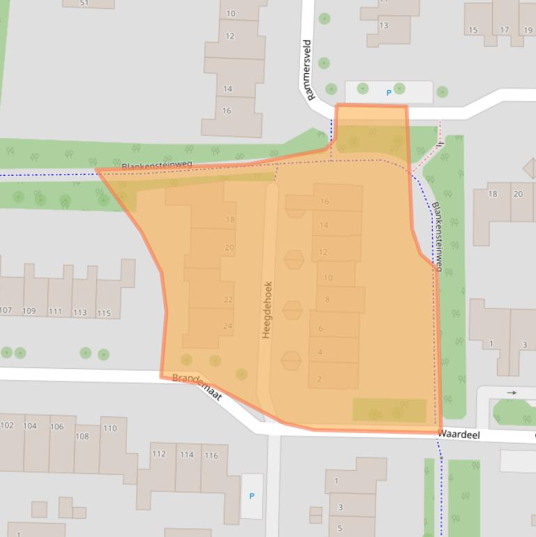 Kaart van postcodegebied 7943JS.