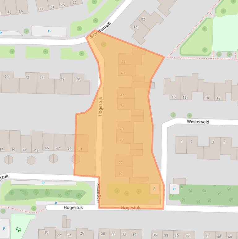 Kaart van postcodegebied 7943JX.