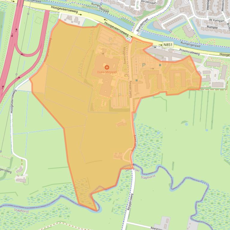 Kaart van postcodegebied 7943KC.