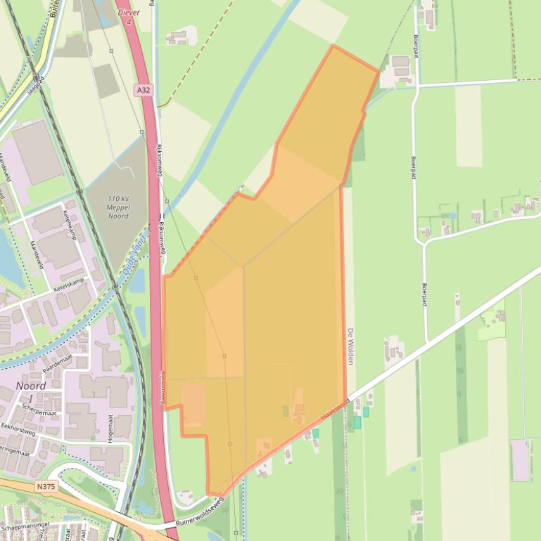 Kaart van postcodegebied 7943KS.
