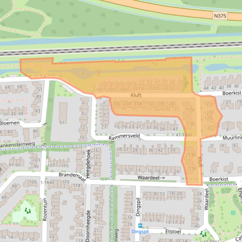 Kaart van postcodegebied 7943LR.