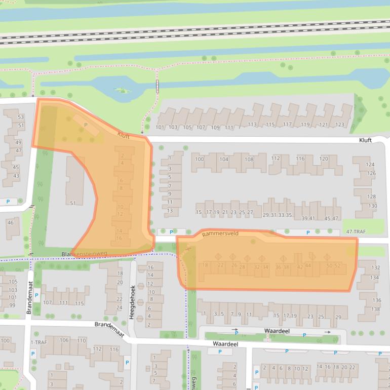 Kaart van postcodegebied 7943LT.