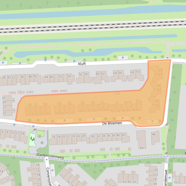 Kaart van postcodegebied 7943LW.