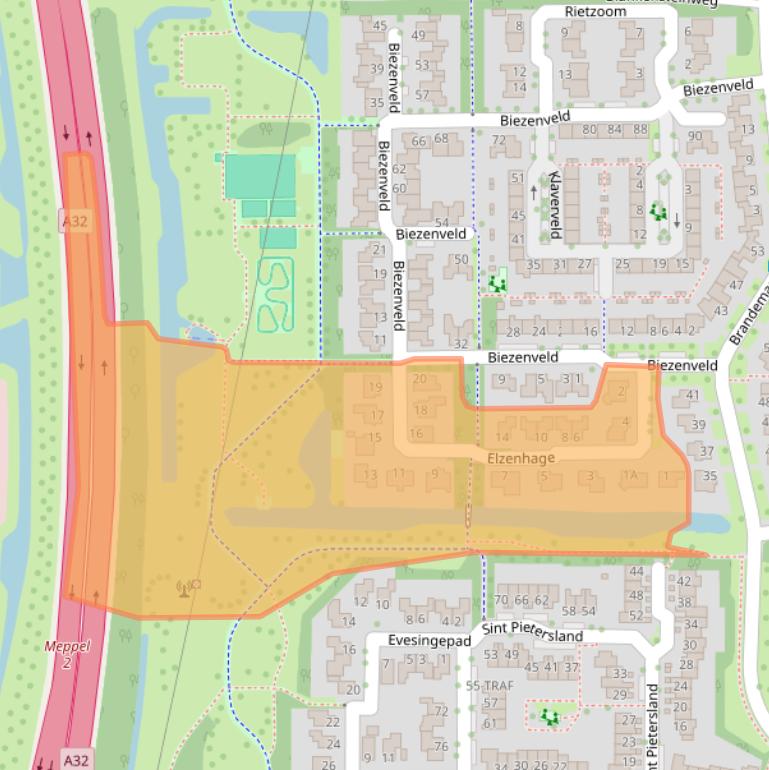 Kaart van postcodegebied 7943MA.