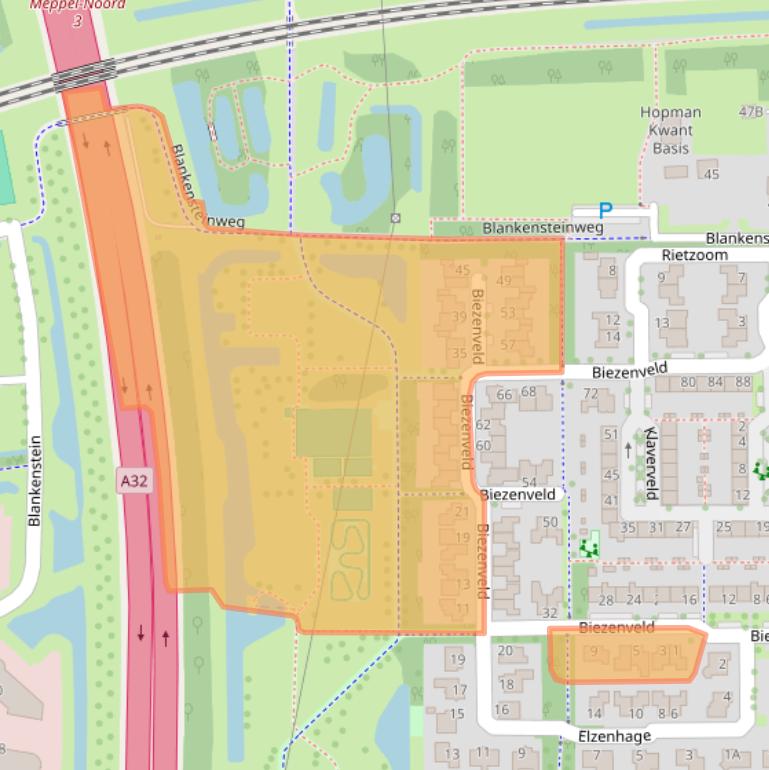 Kaart van postcodegebied 7943MB.