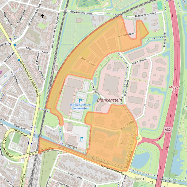 Kaart van postcodegebied 7943PA.