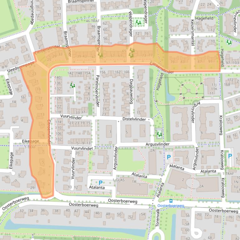 Kaart van postcodegebied 7943RE.
