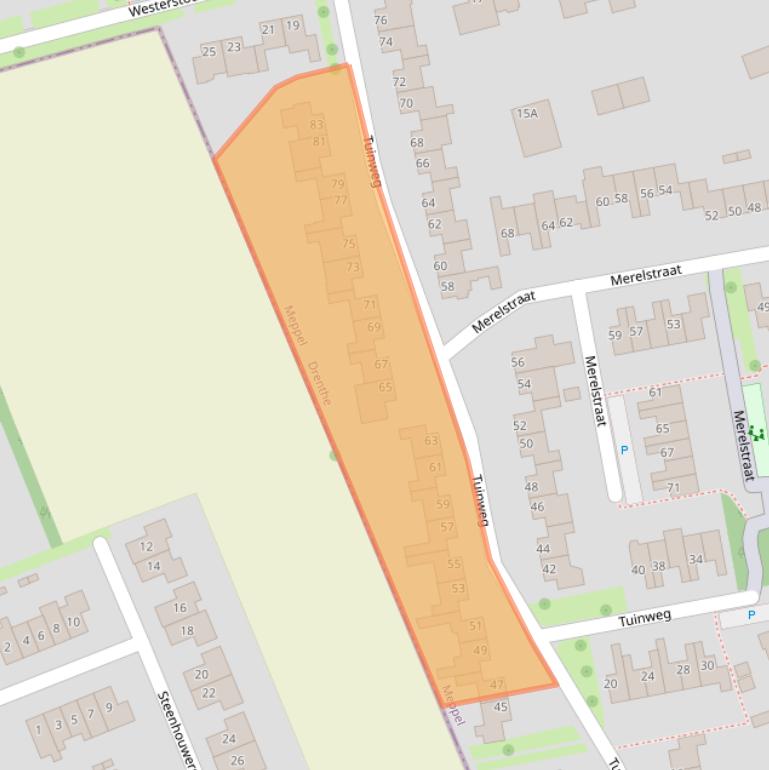 Kaart van postcodegebied 7944AC.