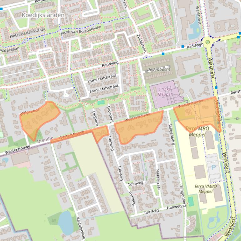 Kaart van postcodegebied 7944AL.
