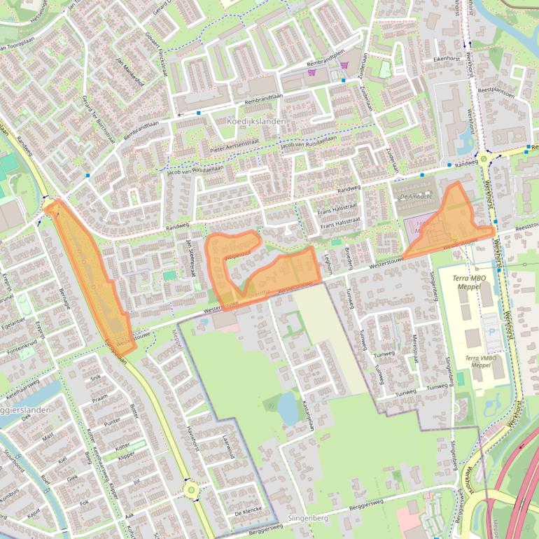 Kaart van postcodegebied 7944AM.