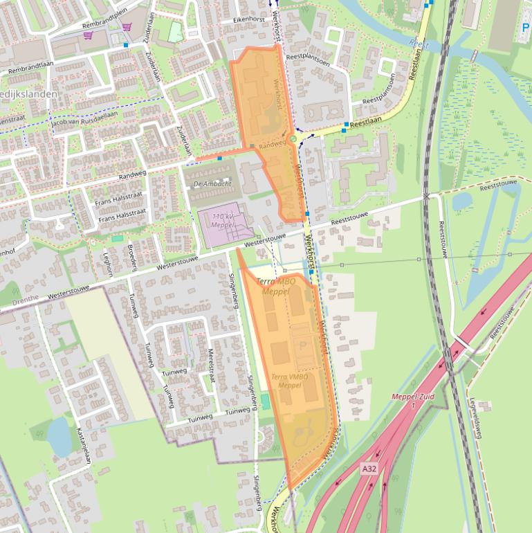 Kaart van postcodegebied 7944AV.