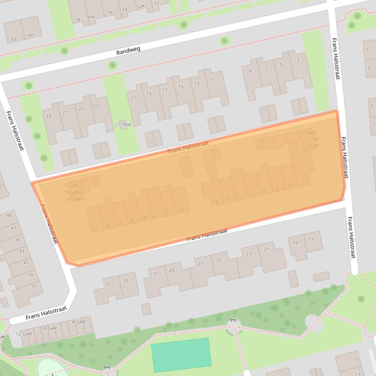 Kaart van postcodegebied 7944BJ.