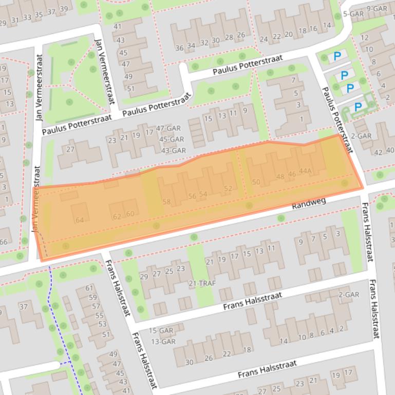 Kaart van postcodegebied 7944BM.