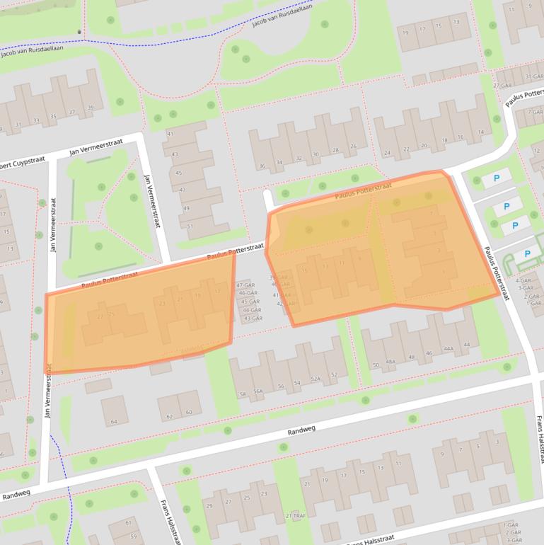 Kaart van postcodegebied 7944BS.