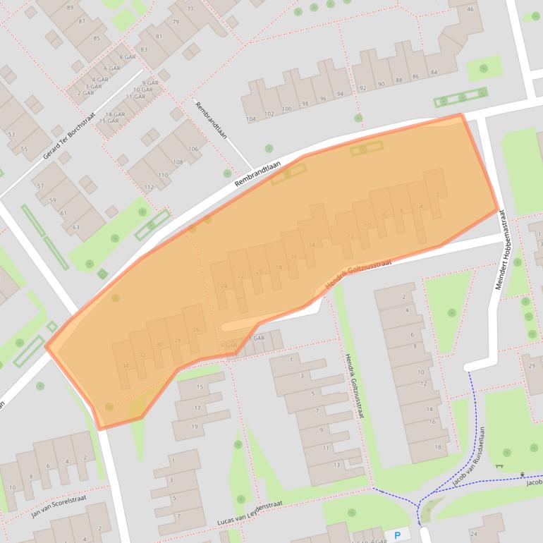 Kaart van postcodegebied 7944CB.