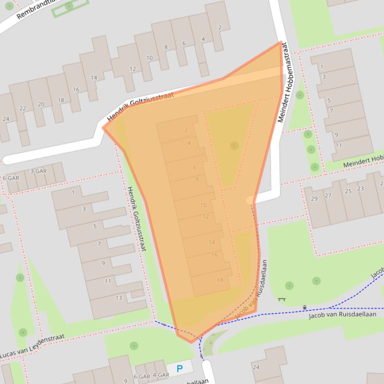 Kaart van postcodegebied 7944CH.