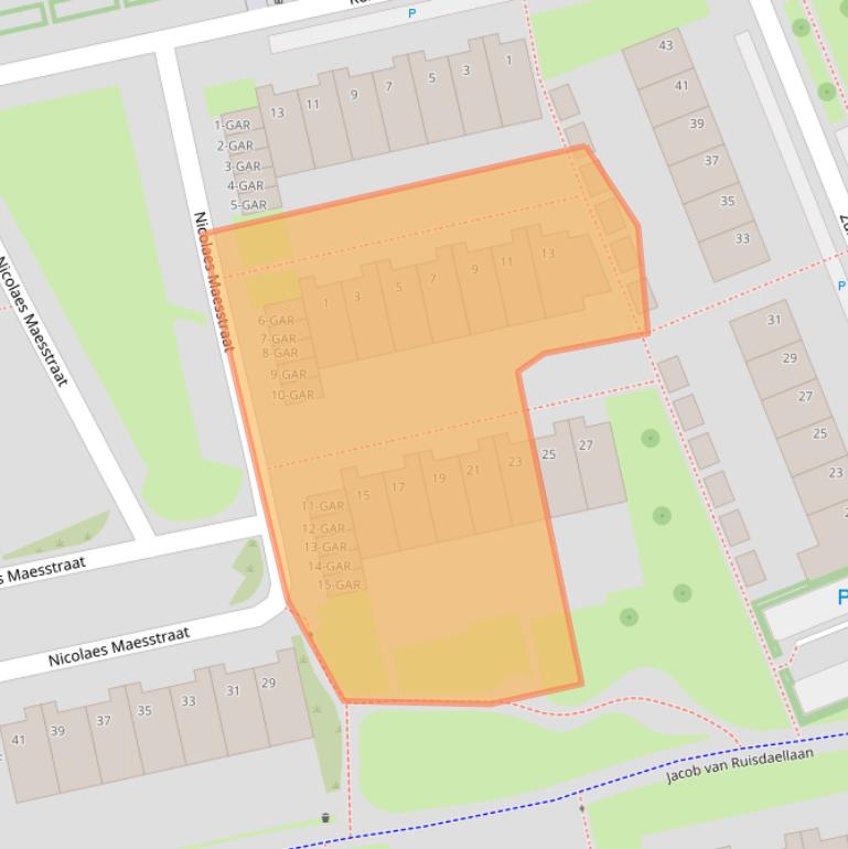 Kaart van postcodegebied 7944CM.