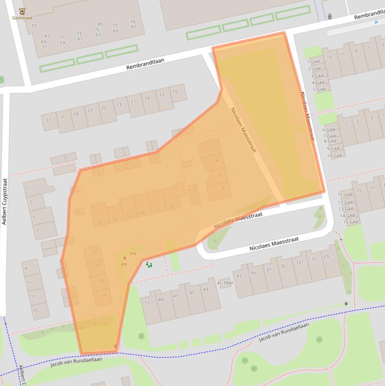 Kaart van postcodegebied 7944CP.