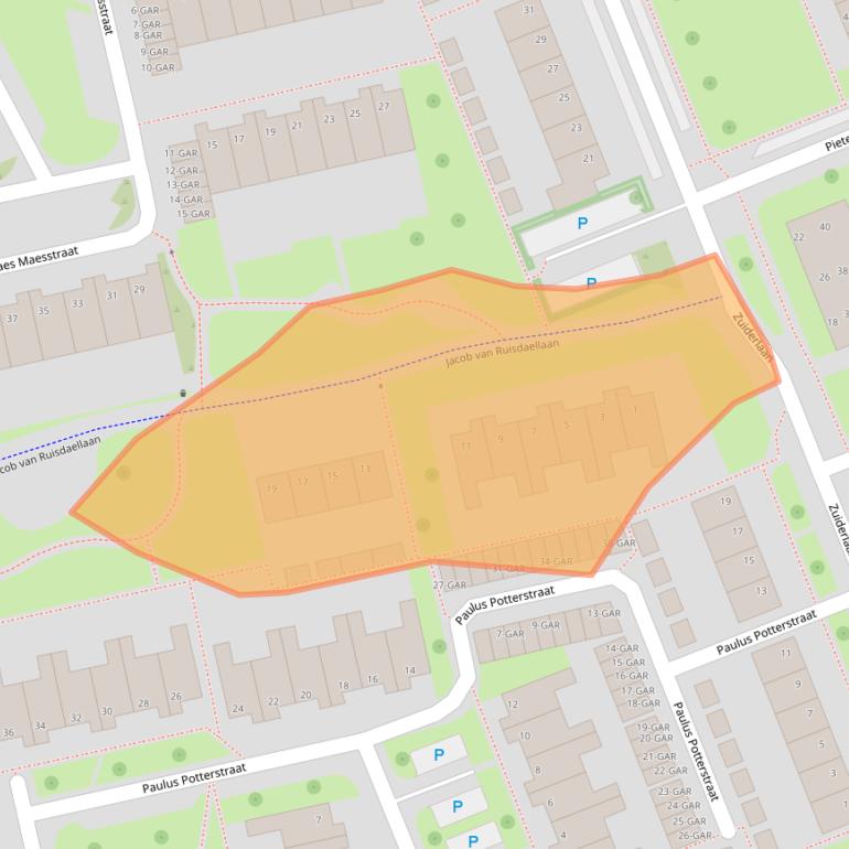 Kaart van postcodegebied 7944CR.