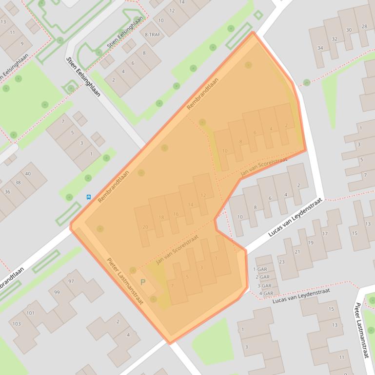 Kaart van postcodegebied 7944CZ.