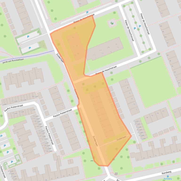 Kaart van postcodegebied 7944EG.