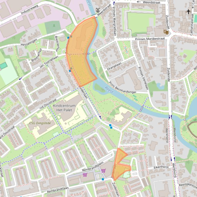 Kaart van postcodegebied 7944EJ.