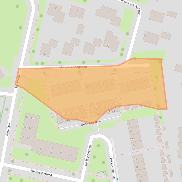 Kaart van postcodegebied 7944EK.