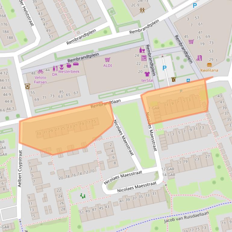 Kaart van postcodegebied 7944GA.