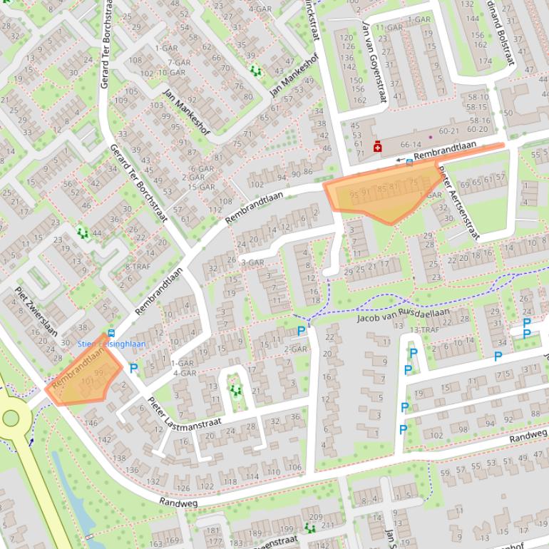 Kaart van postcodegebied 7944GC.